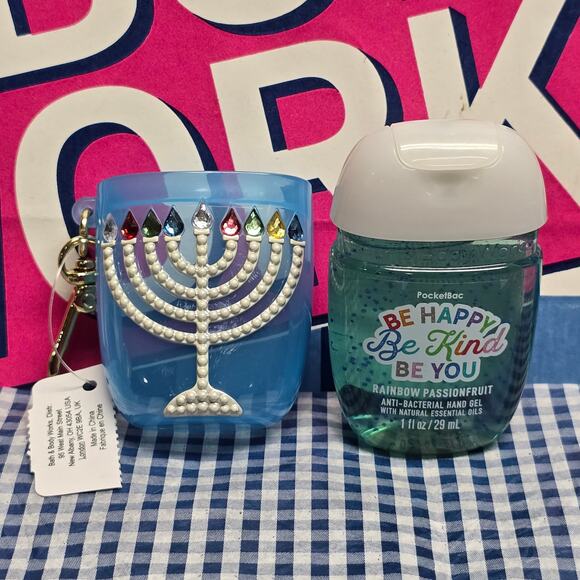 BBW Blue Blingy Gem Hanukkah Menorah SnapBac Pocketbac & Rainbow Passion Refill - Picture 1 of 2